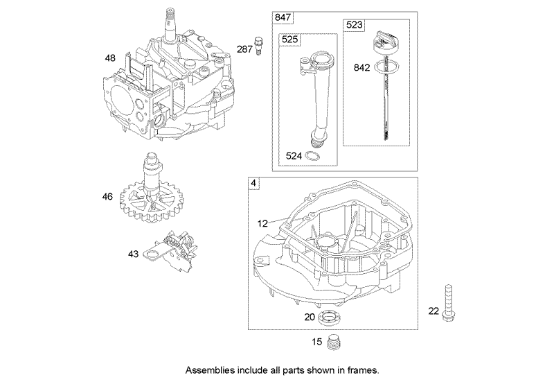 Crankcase Assembly Briggs and Stratton 122K02 0172 E1
