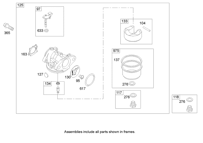 Carburetor Assembly Briggs and Stratton 122K02 0172 E1