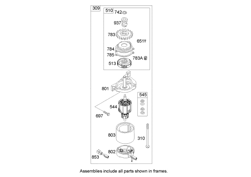 Electric Starter Assembly Briggs and Stratton 122K02 0172 E1