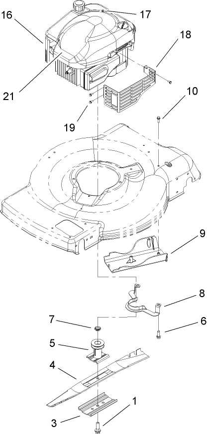 Engine and Blade Assembly