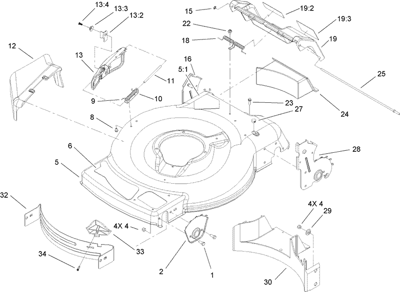 Housing Side Chute and Rear DoorAssembly