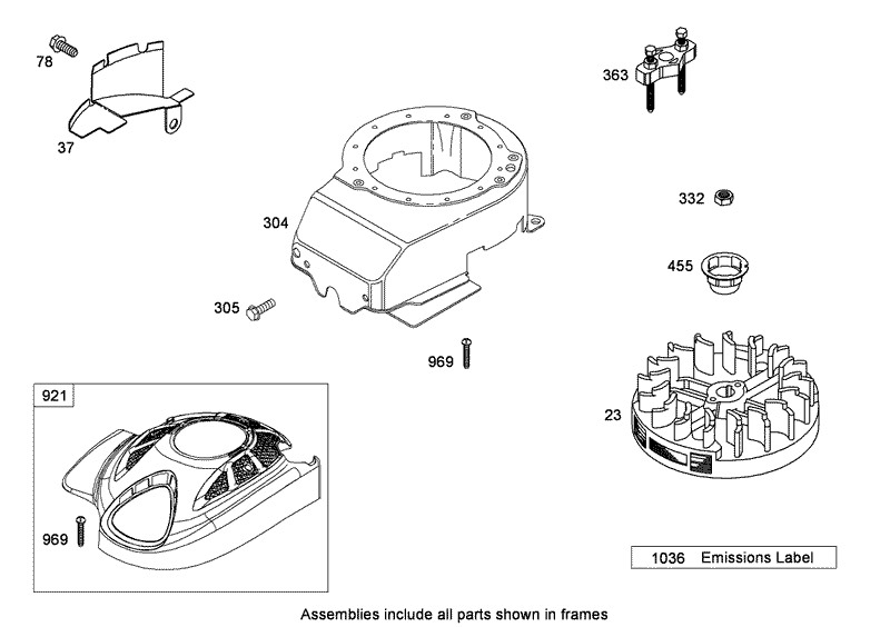 Blower Housing Assembly Briggs and Stratton 126T02 0241 B1