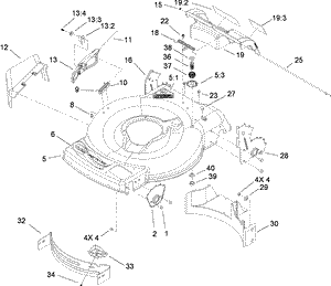 Deck Side Chute and Rear Door Assembly