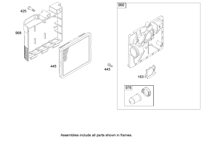 Air Cleaner Assembly Briggs and Stratton 122K05 0171 E1