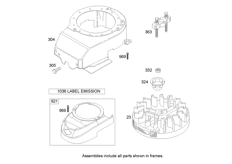 Blower Housing Assembly Briggs and Stratton 122K05 0171 E1