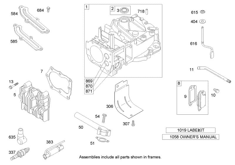 Cylinder Assembly Briggs and Stratton 122K05 0171 E1