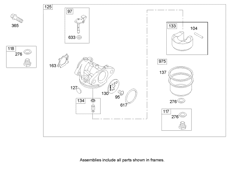 Carburetor Assembly Briggs and Stratton 122K05 0171 E1