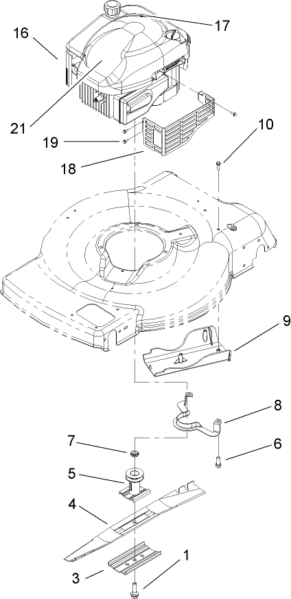 Engine and Blade Assembly