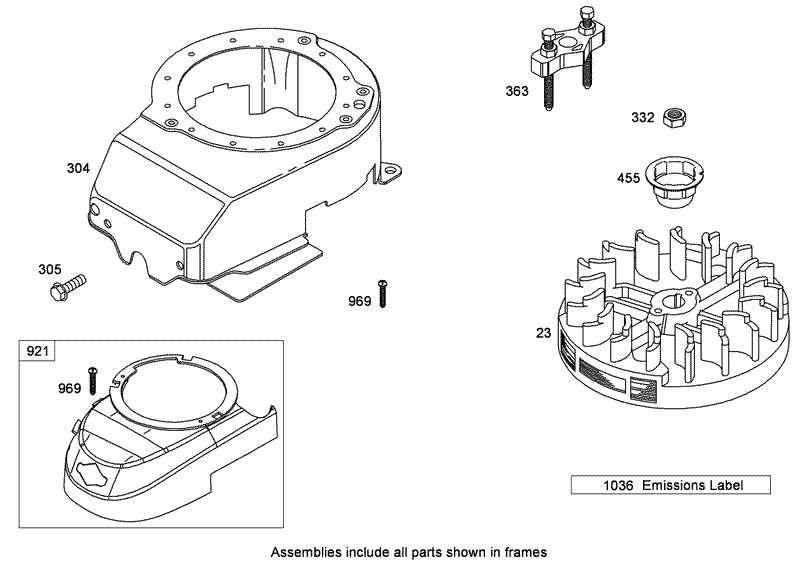 Blower Housing Assembly Briggs and Stratton 126T05 0240 B1