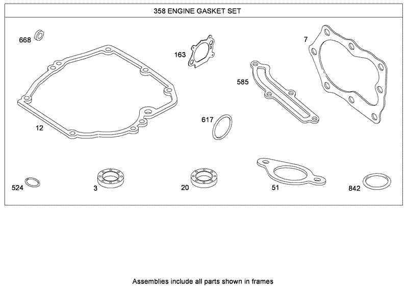 Engine Gasket Set Briggs and Stratton 126T05 0240 B1