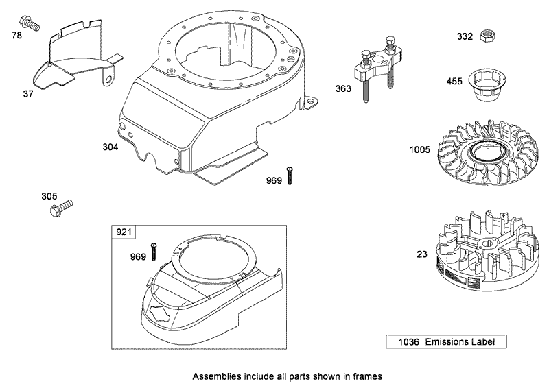 Blower Housing Assembly Briggs and Stratton 126T02 0227 B1