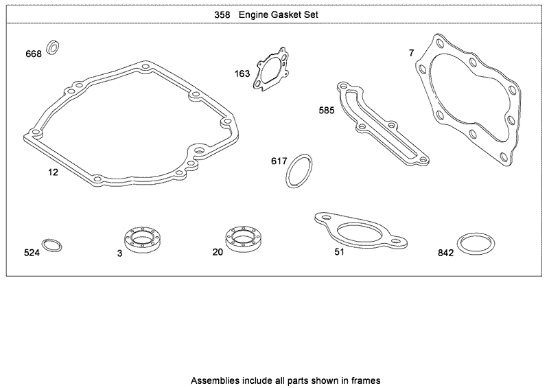 Engine Gasket Set Briggs and Stratton 126T02 0227 B1