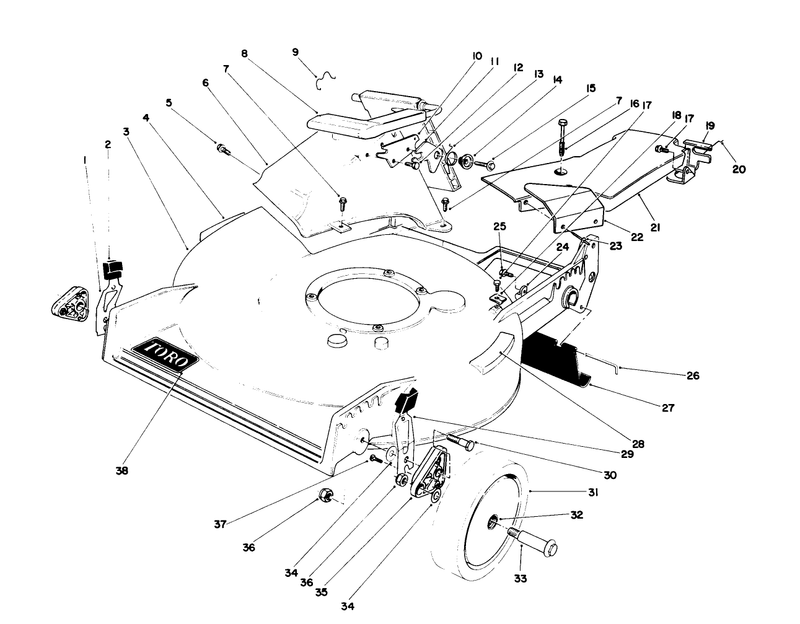 21in Sp Rear Bagger Housing Assembly