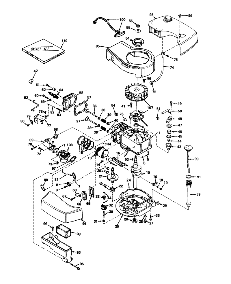 Engine Tecumseh Model No Tnt 100 10046