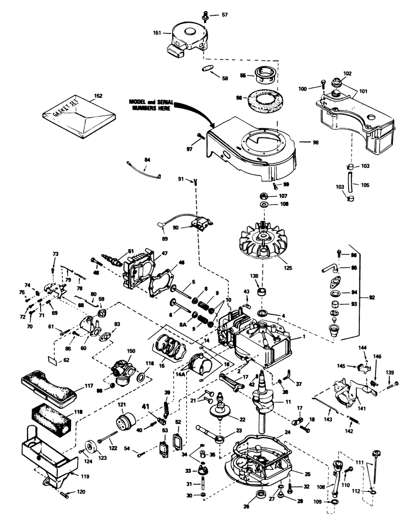 Engine Tecumseh Model No Tvs100 44001 continuedused On Units With Serial No 6001101 and Up