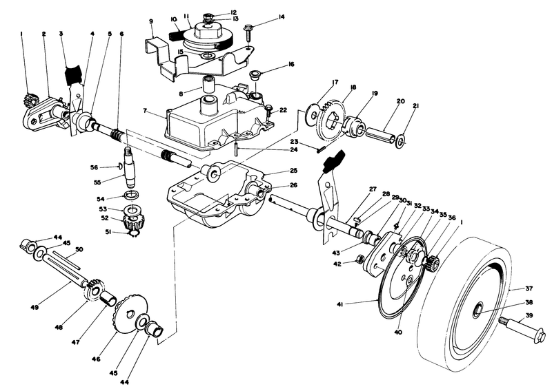 Gear Case Assembly used On Units With Serial No 6001101 and Up