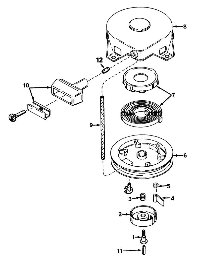 Rewind Starter No 590420a
