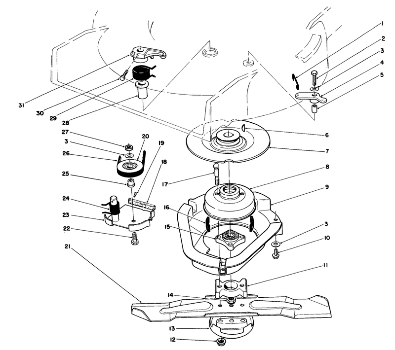 Blade Brake Clutch Assembly