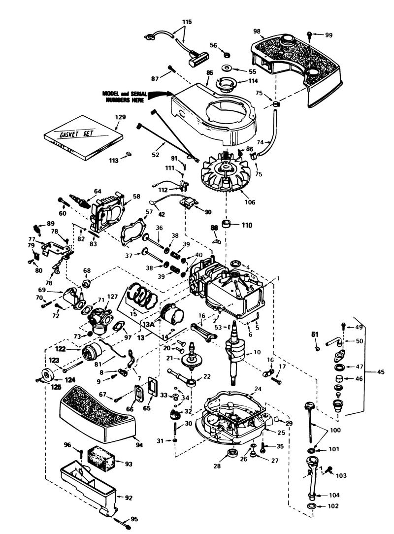 Engine Tecumseh Model No Tnt 100 10095e