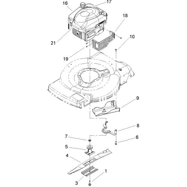 Engine and Blade Assembly