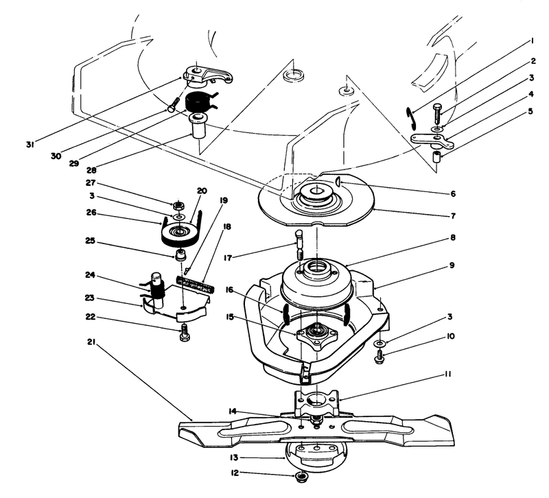 Blade Brake Clutch Assembly