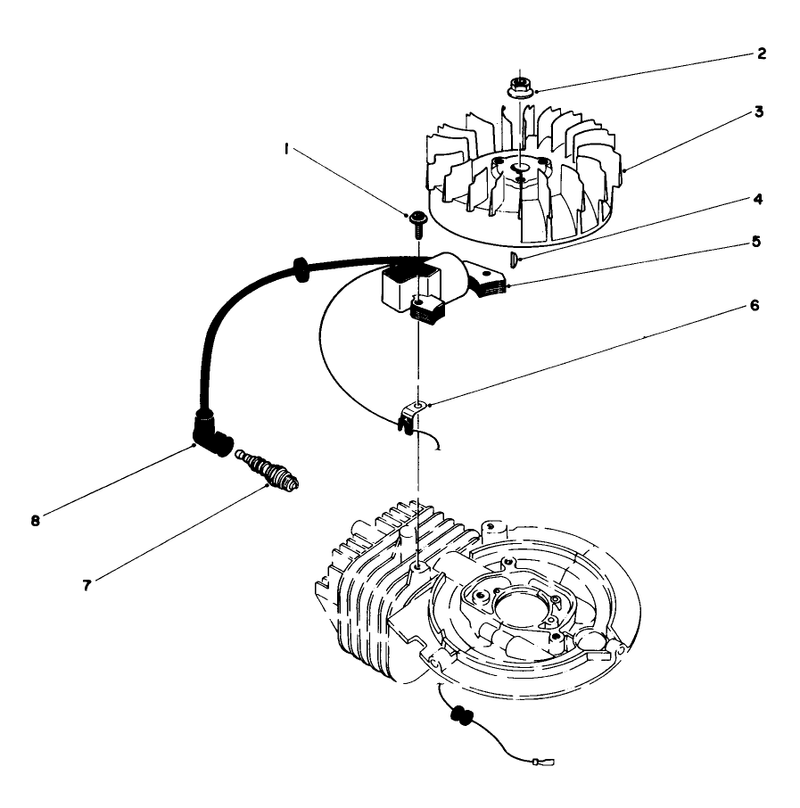 Flywheel and Magneto Assembly