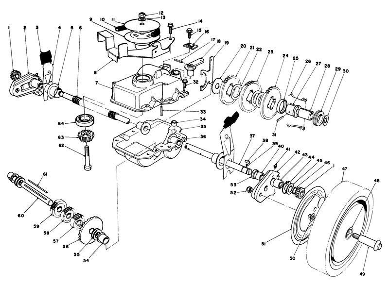 Gear Case Assembly continuedused On Units With Serial No 6000101 6002200