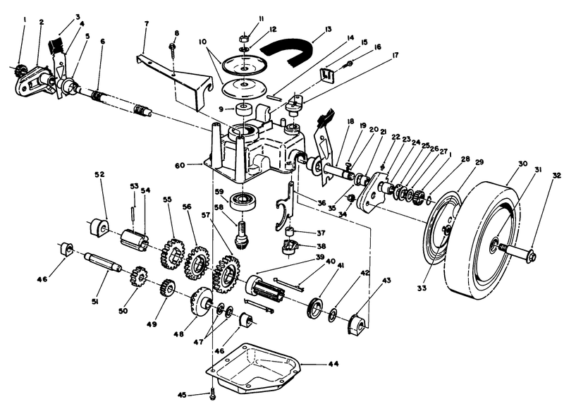 Gear Case Assembly continuedused On Units With Serial No 7050000 and Up