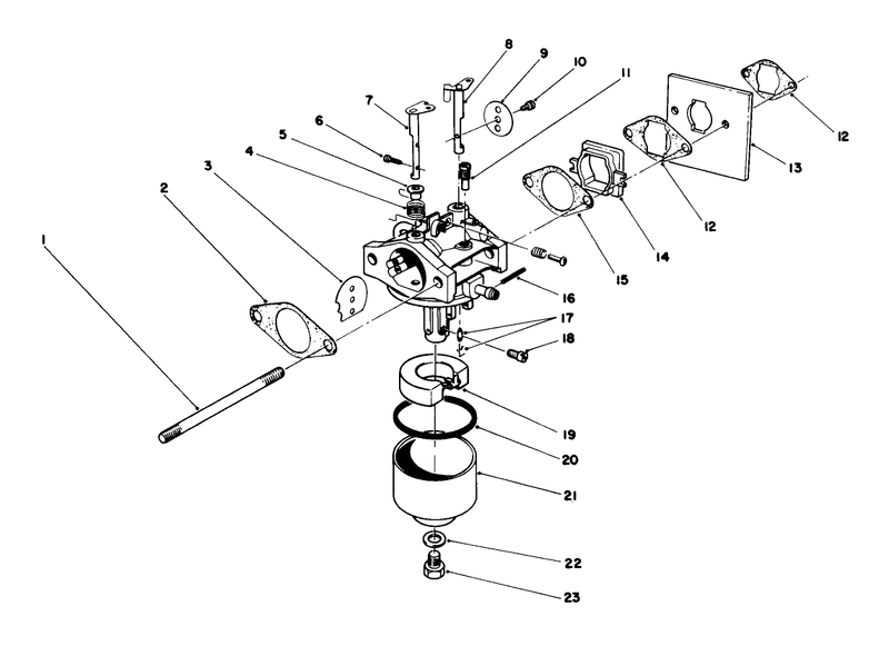 Carburetor Assembly model No 47pg6 used On Units With Serial No 8000001 8003897