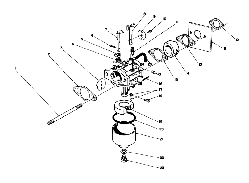 Carburetor Assembly model No 47ph7 used On Units With Serial No 8003898 and Up