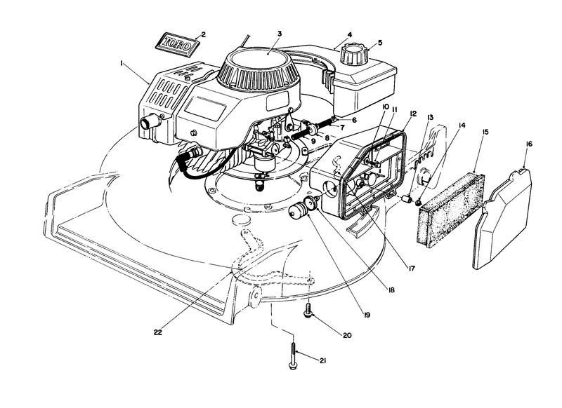 Engine Assembly used On Units With Serial No 8003898 and Up