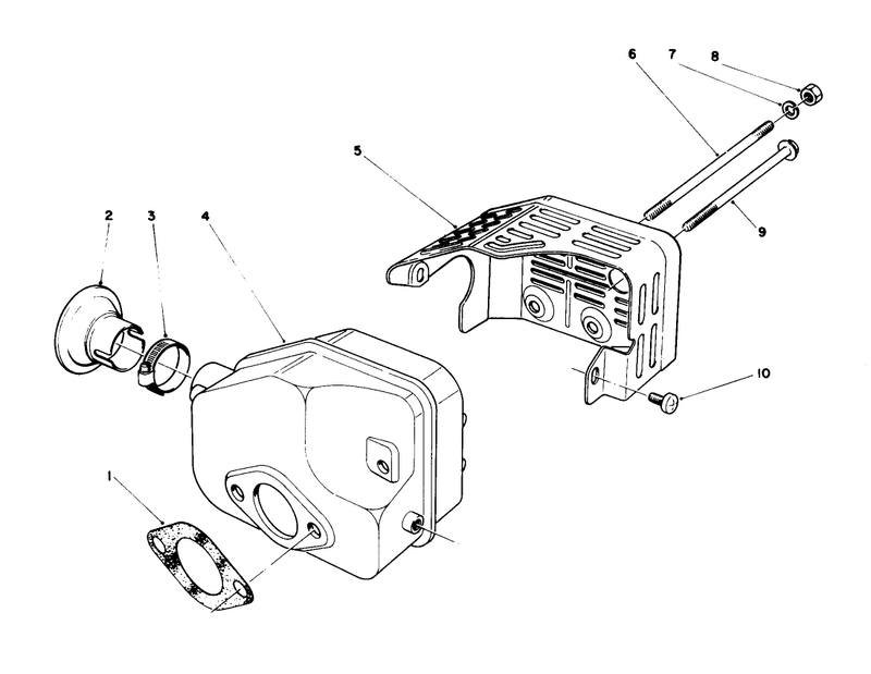 Muffler Assembly model No 47pg6 And 47ph7