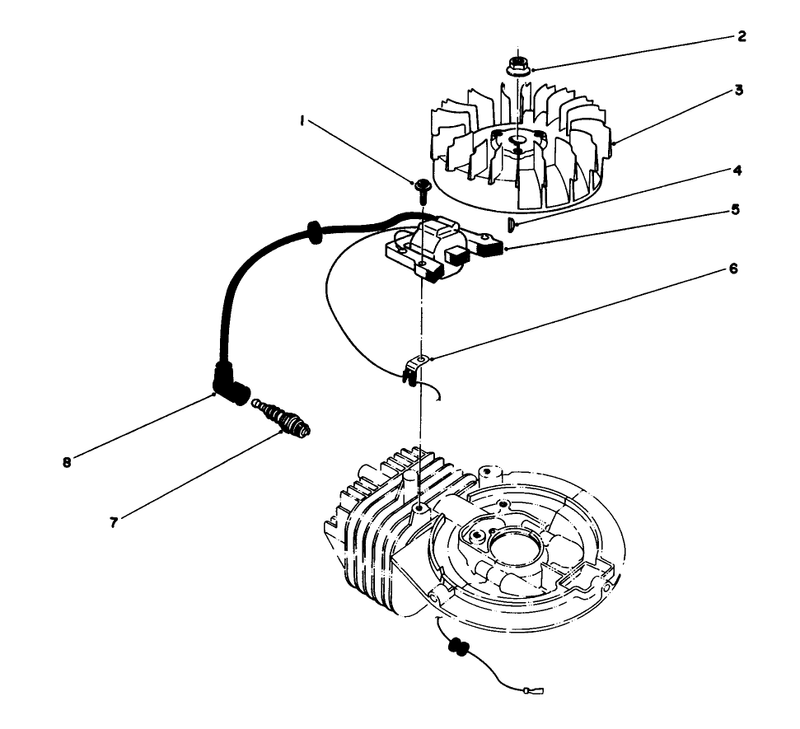 Ignition Assembly engine Model No 47pj8 engine Model No 47ph7