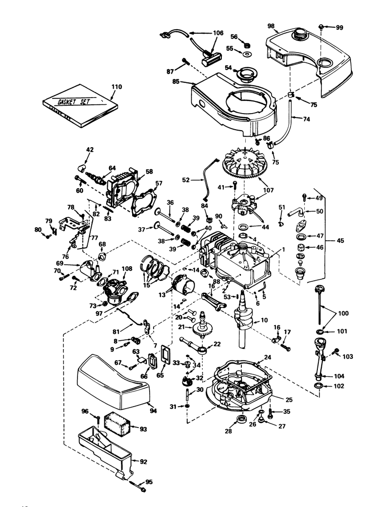 Engine Tecumseh Model No Tnt 100 10048b