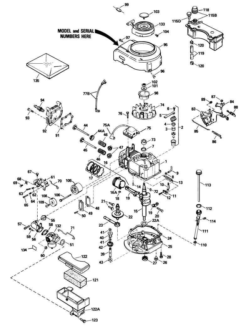 Engine Model No Tvs100 44015b
