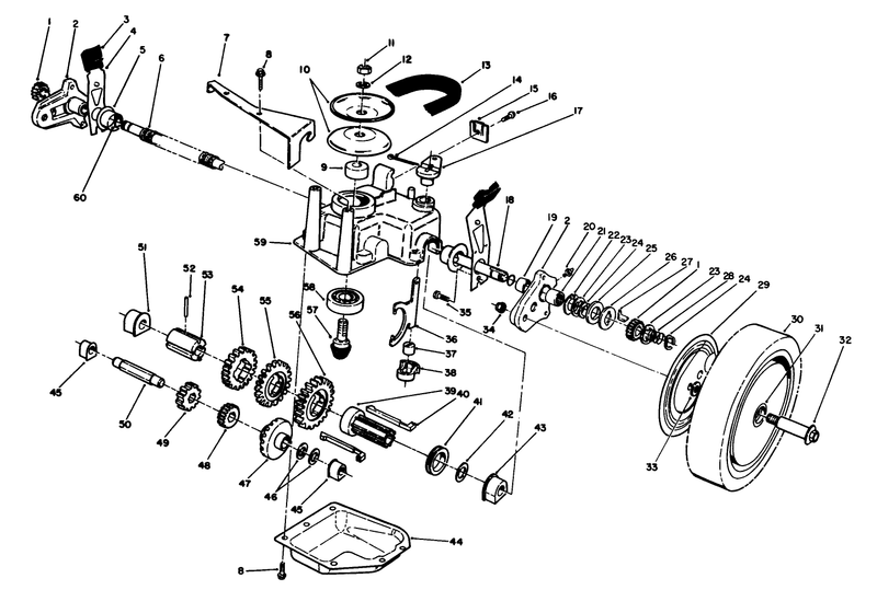 Gear Case Assembly continued used On Units With Serial No 8050000 and Up