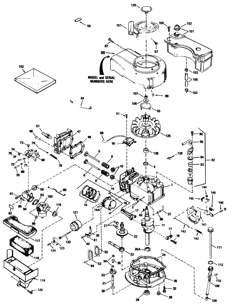 Engine Tecumseh Model No Tvs100 44011b