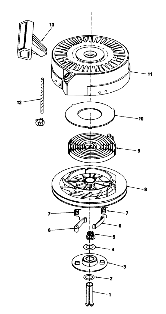 Rewind Starter N0 590635