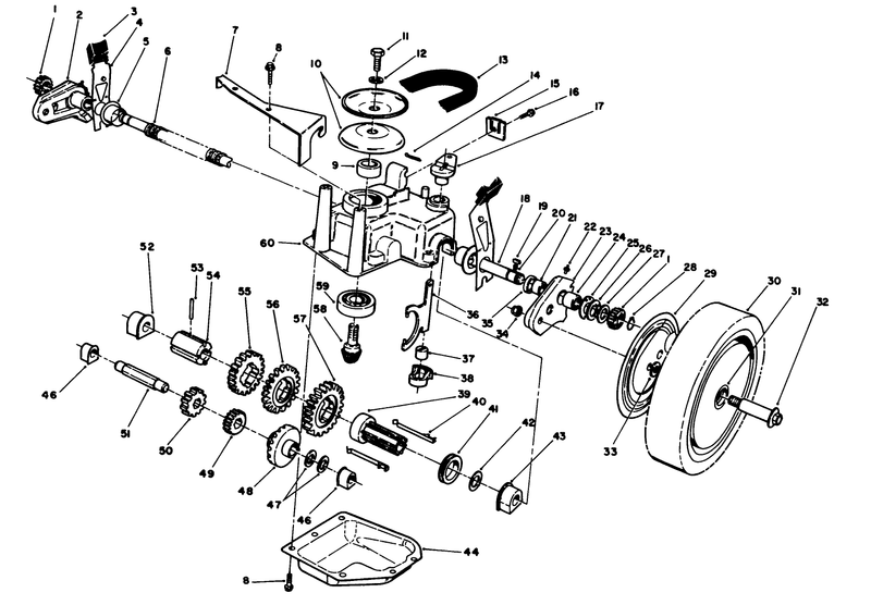 Gear Case Assembly used On Units With Serial No 8000001 Thru 8049999