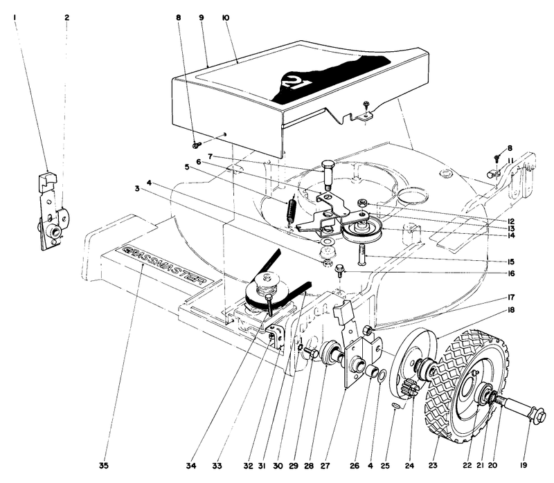 Front Wheel And Pivot Arm Assembly model 20506 and 20696