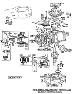 Briggs and Stratton Engine Model No 92908-2054-01 Briggs and Stratton Engine Model No 93508-0196-01
