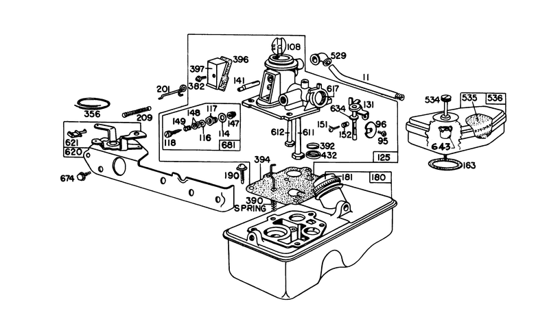 Carburetor Assembly Briggs and Stratton Model 92908 1879 01