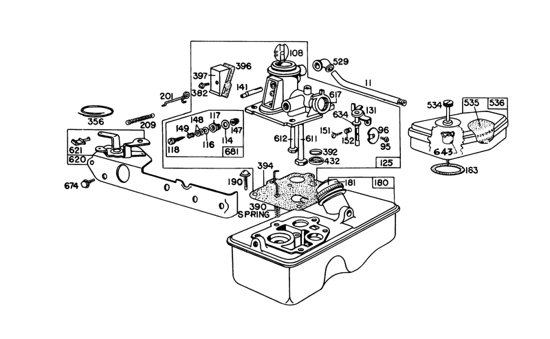 Carburetor Assembly Briggs and Stratton Model 92908 1934 01