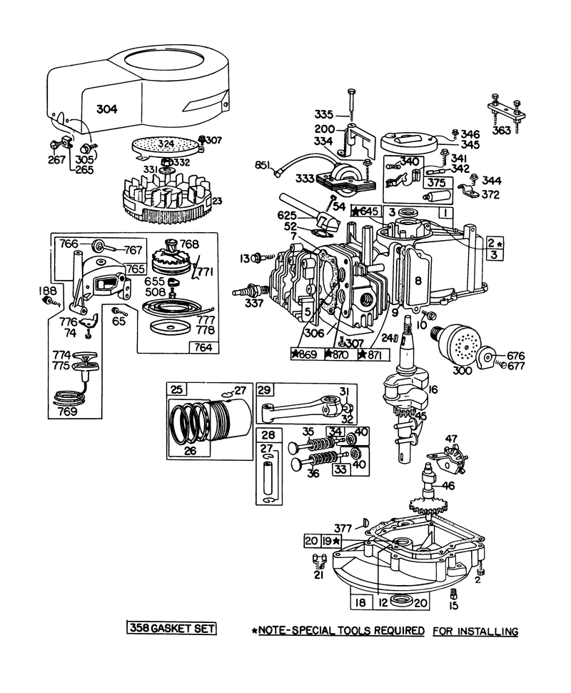 Engine Briggs and Stratton Model No 92908 1934 01