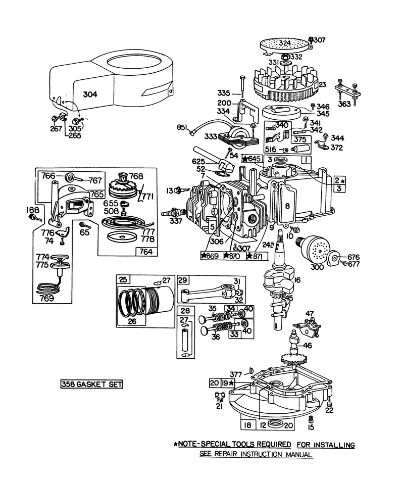 Engine Briggs and Stratton Model No 92908 1934 01