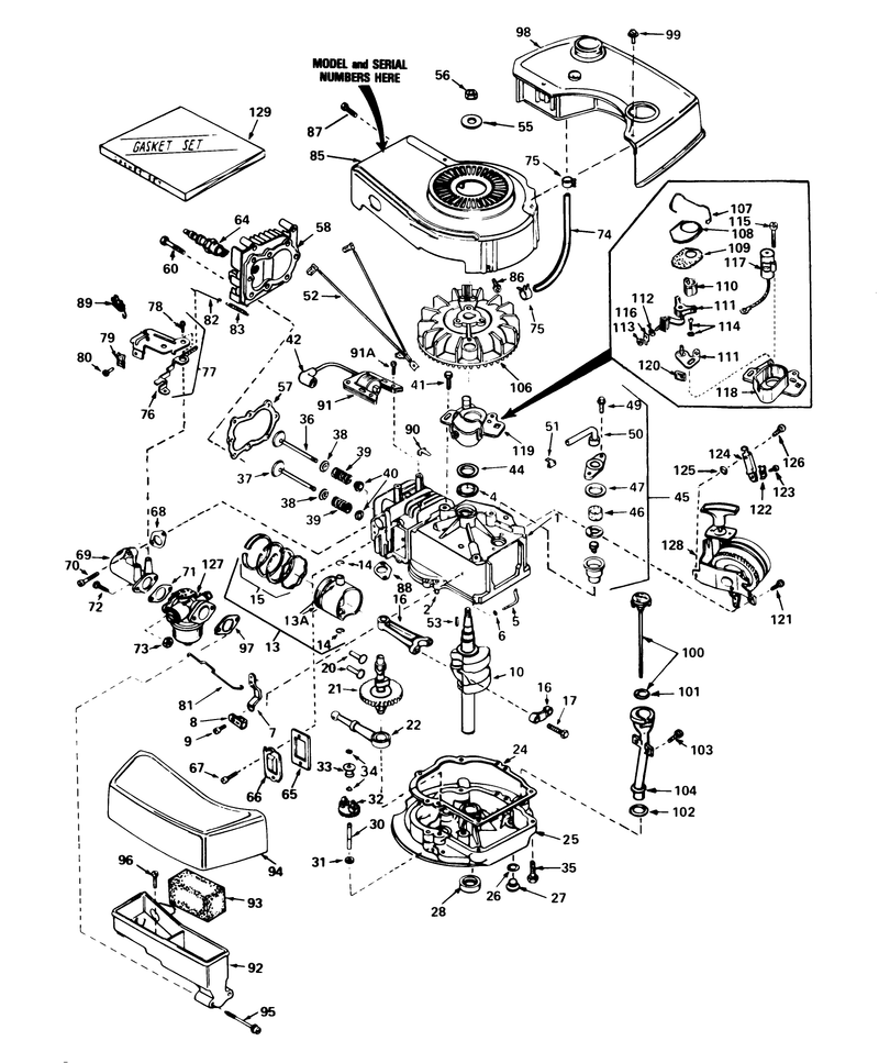 Engine Tecumseh Model No Tnt 100 10063d