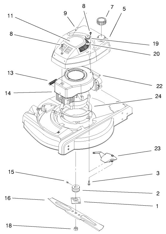 Engine and Blade Assembly