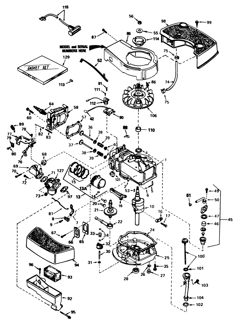 Engine Tecumseh Model No Tnt 100 10096e