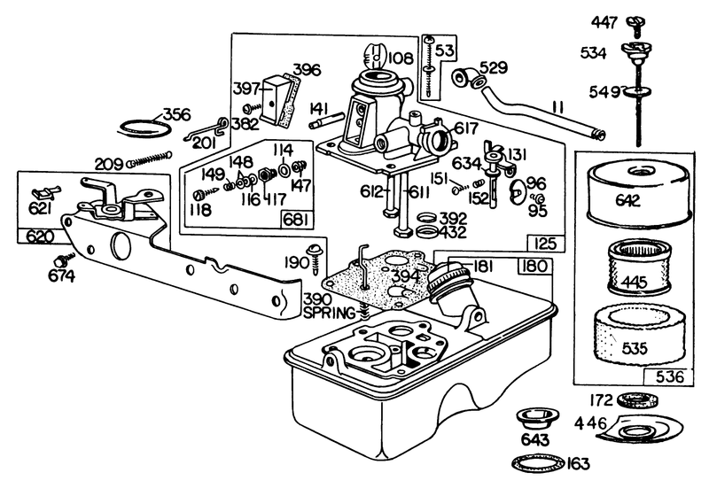 Carburetor Assembly Model No 110908 0380 03