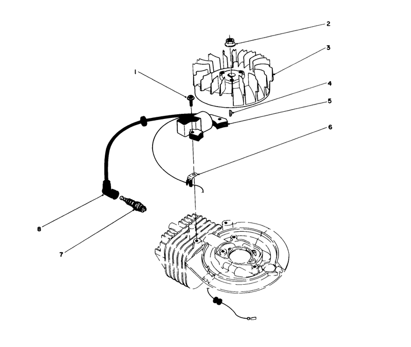 Flywheel and Magneto Assembly engine No 47pg6